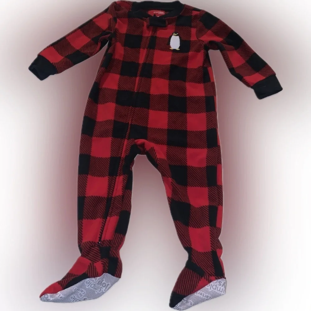 Simple Joys Carters Zip Up Snuggly Warm Fleece Sleeper Suits Footie Pajamas 12M - Picture 4 of 8